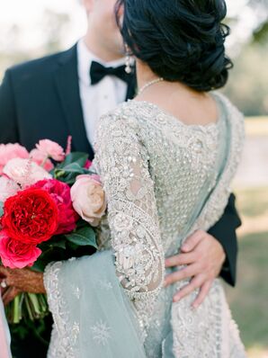 Embellished Anarkali Style Wedding Dress