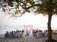 Destination wedding beach ceremony
