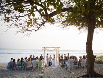 Destination wedding beach ceremony