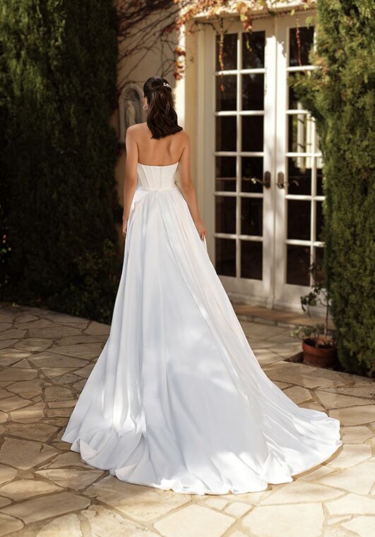 Moonlight Collection J6938 Mermaid and Trumpet Wedding Dress - 2