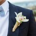 Burlap-Wrapped Boutonniere with Seersucker Bow Tie