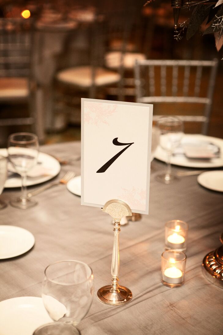 Elegant Black-and-White Table Numbers