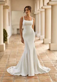 Moonlight Tango T146 Mermaid and Trumpet Wedding Dress