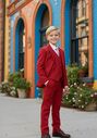 BLACKTIE "Liam" Red Suit (5-Piece Set) Flower Girl Dress and Ring Bearer Outfit - thumbnail - 1