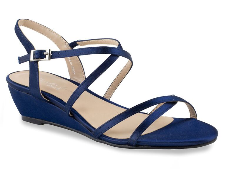 kitten heel blue wedding shoes