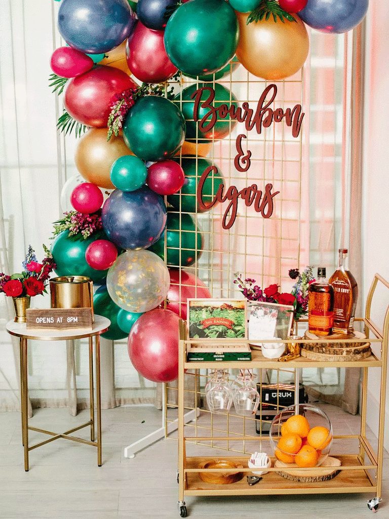 Bourbon and cigar bar in Miami as a wedding reception activity.