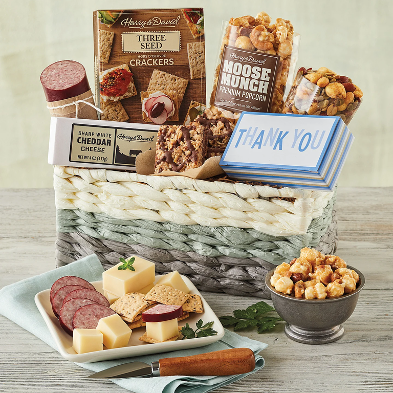 A thank-you gift basket from Harry & David for your wedding vendor