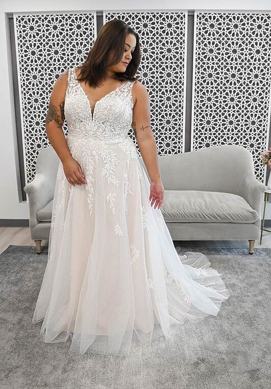 Stella York 7177 plus A-Line Wedding Dress - 3