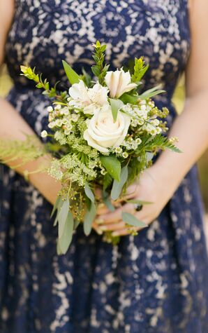Natural Greens and Neutrals Bridesmaid Bouquet