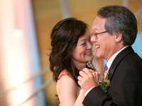 Father and daughter dance at wedding 