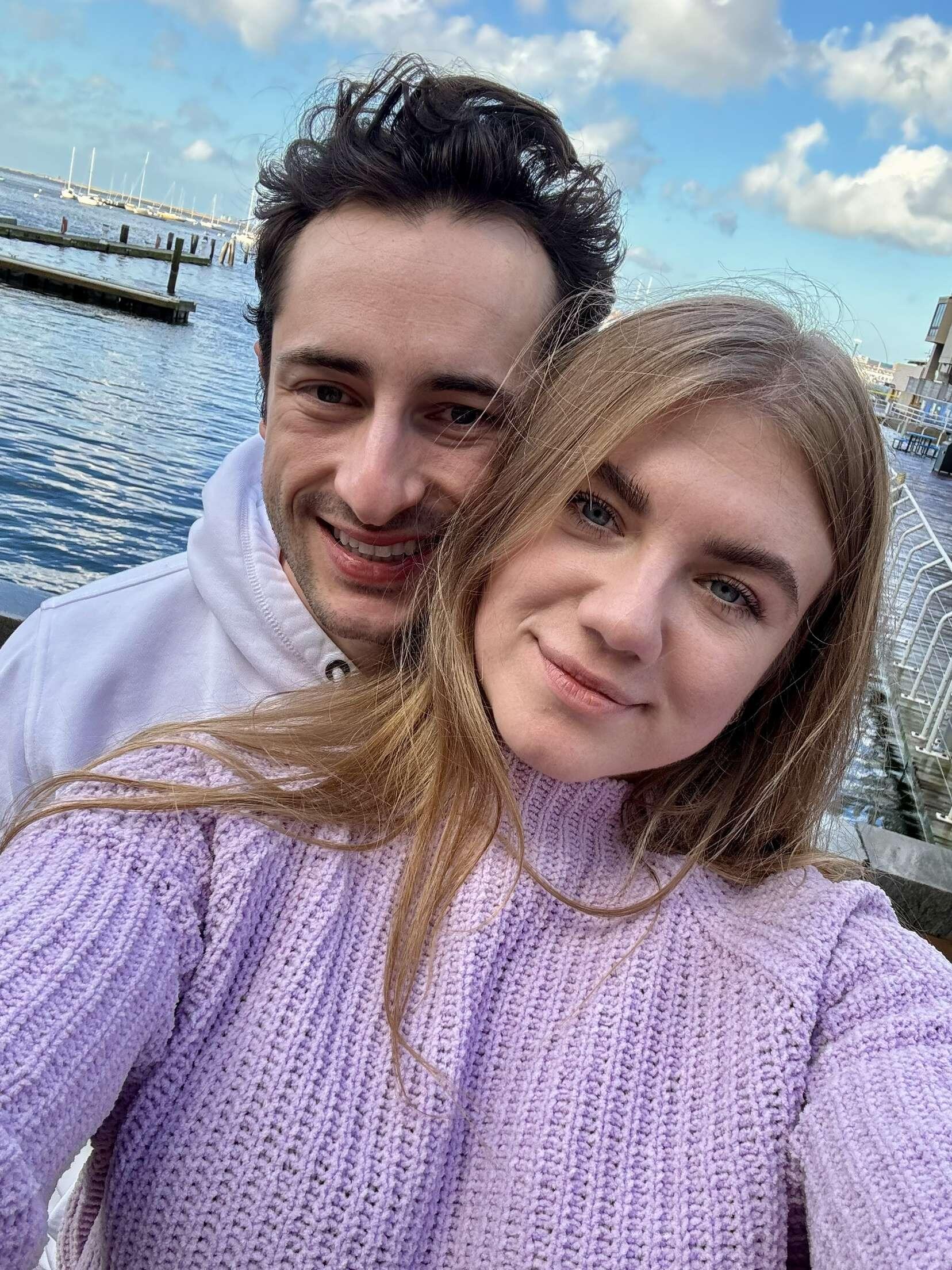 We went on a date to the Boston Aquarium and walked around Boston.