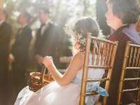 Flower girl at wedding