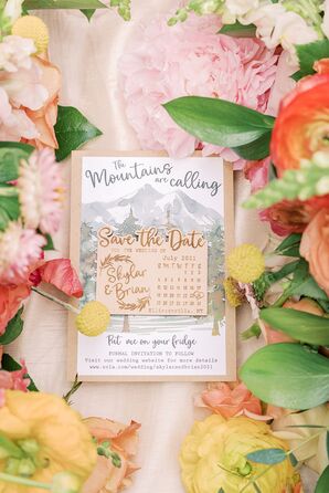 Rustic Mountain-Themed Save-the-Date