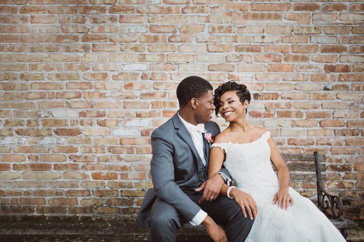 For their late-December wedding in Buda, Texas, Morgan Parker (23 and a sociologist/photographer) and Stanley Petit-Homme (23 and a US Air Force airma