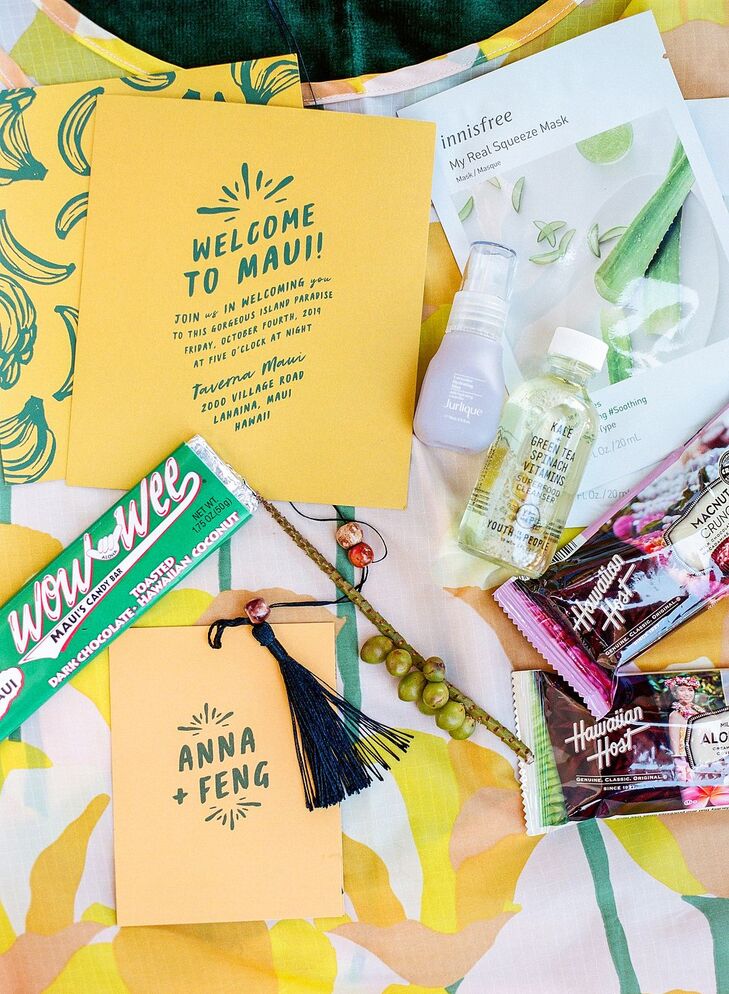 Colorful Welcome Gift for Wedding in Kapalua, Hawaii