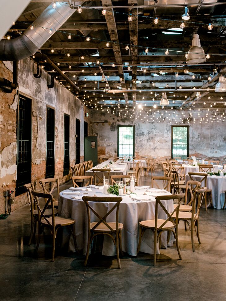 Modern and Industrial Reception at Mt. Washington Mill Dye House in Baltimore, Maryland