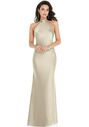Dessy Group Scarf Tie High-Neck Halter Maxi Slip Dress - 8223 Halter Bridesmaid Dress - thumbnail - 1