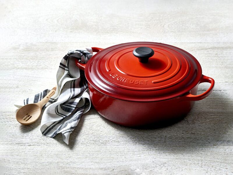 LE CREUSET Heart Shaped Cocotte Enamel Cast Iron Dutch Oven Red From Japan