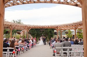 Bright Pink David's Bridal Bridesmaid Dresses