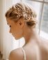 AW Bridal AW BRIDAL Wedding Hair Clip Pearl Hair Pins Bridal Barrette Hair Piece for Wedding Hair Accessories for Brides Women 2pcs (Gold) Gold Pins, Combs + Clip - thumbnail - 3