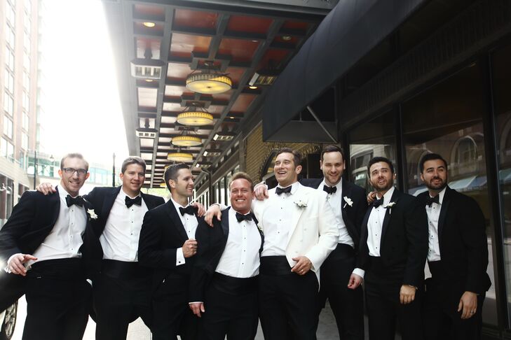 Classic, Formal, Black-and-White Groomsmen Look