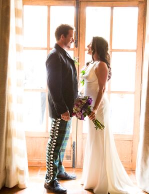 Simple Silk Wedding Dress