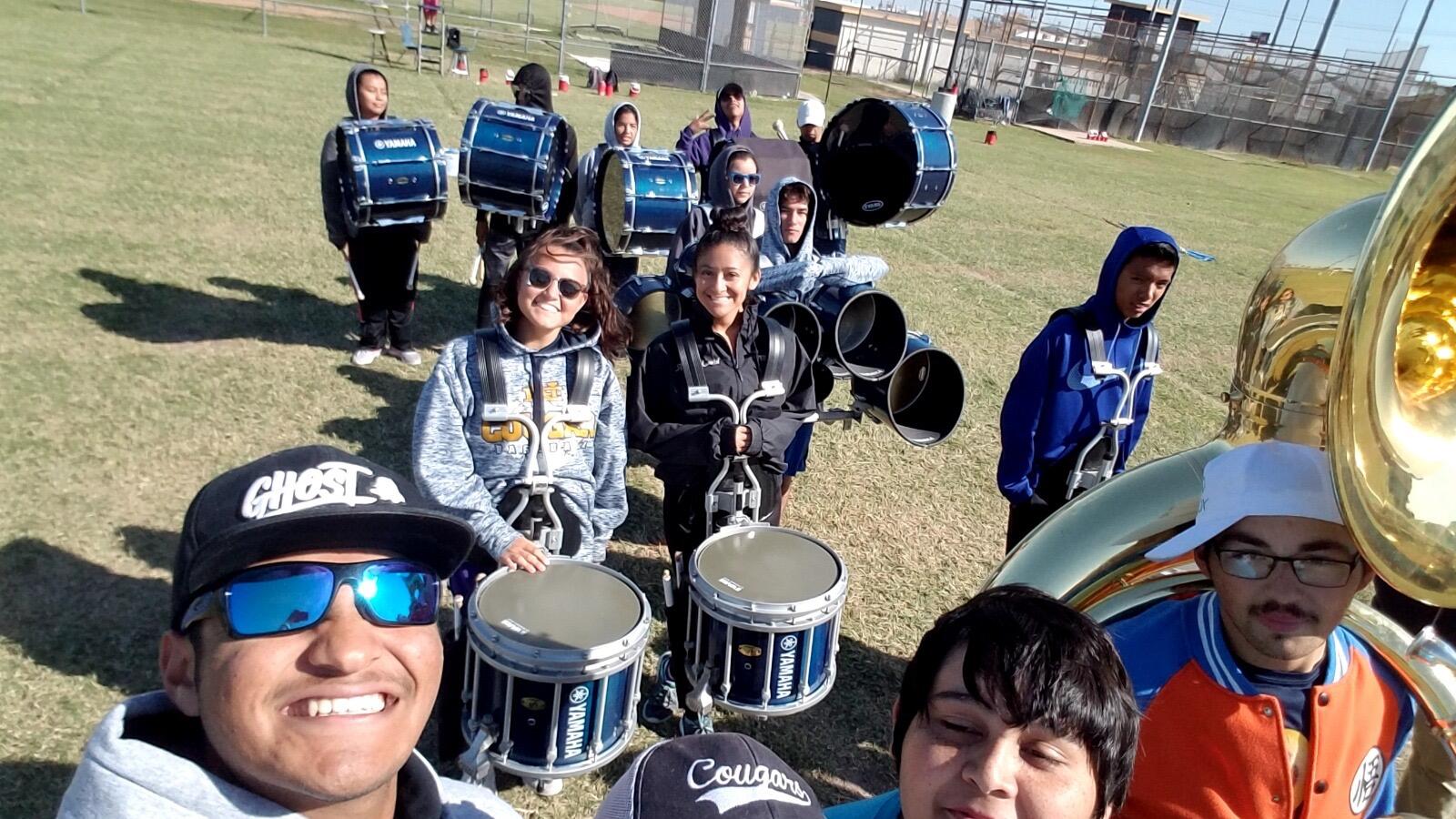Mateo took this picture right before a final run during one of our last after-school practices. Seriously, we were that close to each other!