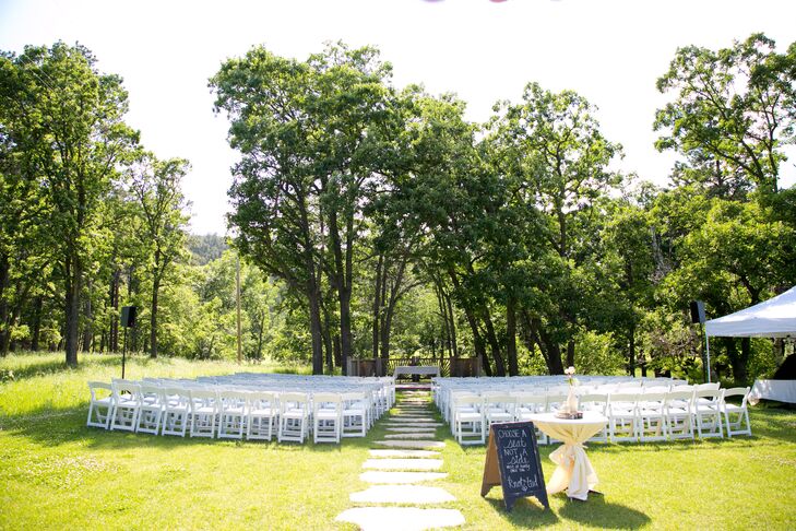 In search of the perfect outdoor venue, Kaylora and Justin eventually chose the Game Lodge in Custer State Park for both their ceremony and reception. "After hearing nothing but great things about the lodge, we decided it was the perfect place to say 'I do'," Kaylora says. "It's such a beautiful space nestled in the Black Hills and it's surrounded by trees and a flowing creek. It's just amazing."