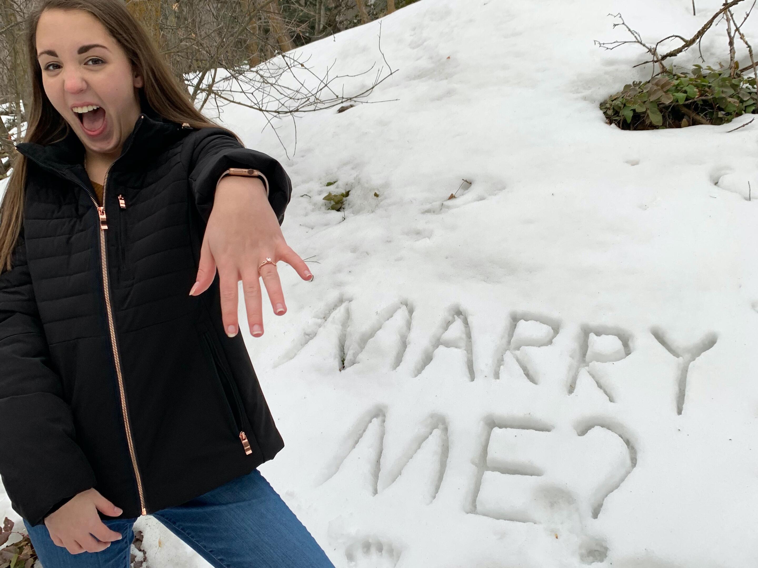 Picture of How He Proposed!