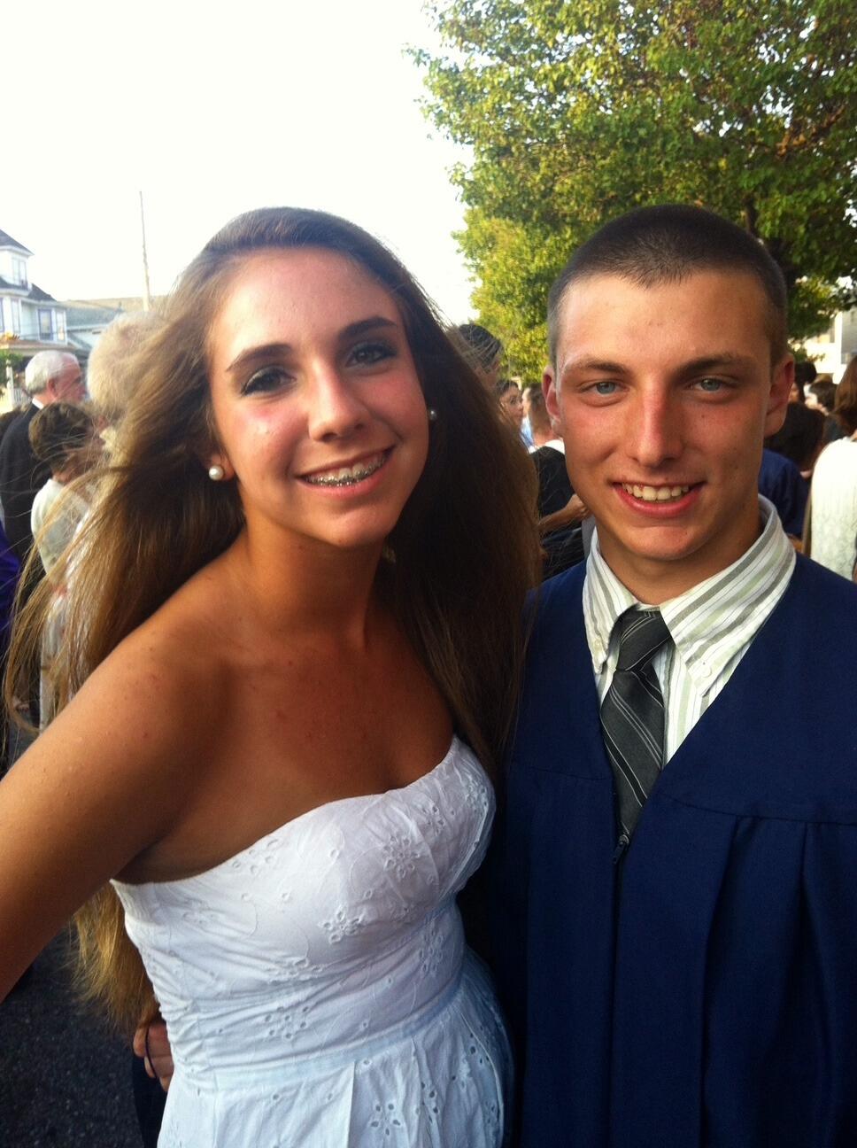 Mackenzie and Antonino met at a summer cross country meet in 2011 before her sophomore and his senior year at Wildwood Catholic High School. They were "besties" through this whole school year. This photo is from Antonino's HS graduation.