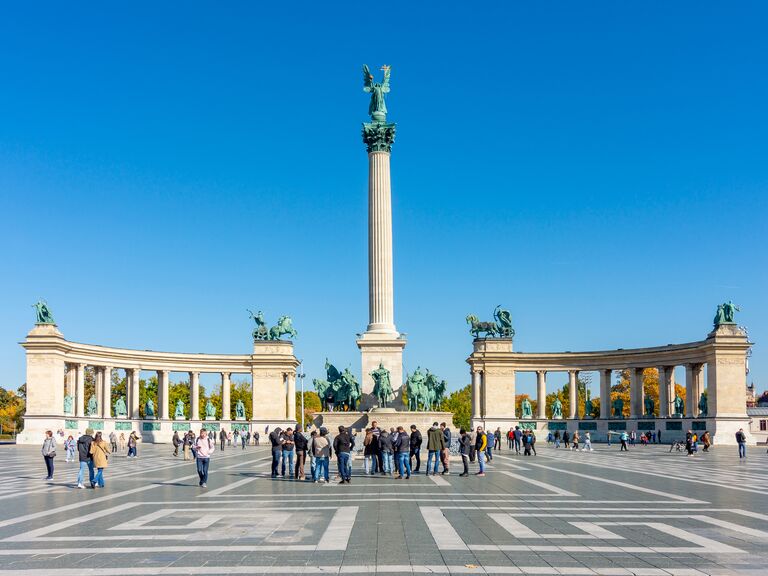 Heroes square in Budapest