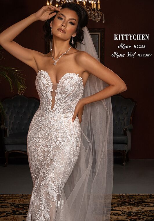 KITTYCHEN ALYSSA, H2238 Fit-and-Flare Wedding Dress - 5