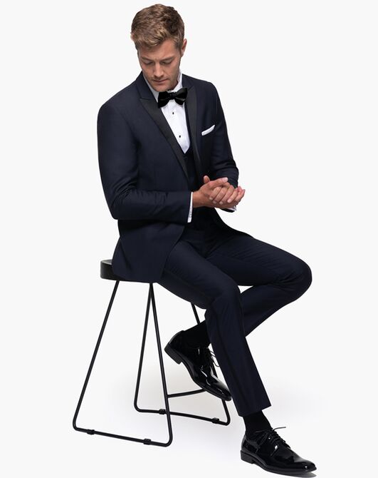 Generation Tux Midnight Blue Peak Lapel Tuxedo Blue Tuxedo - 2