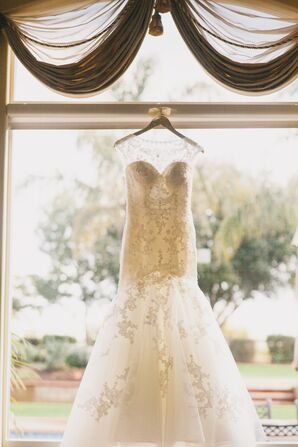 Casablanca Bridal Illusion Neckline Wedding Dress