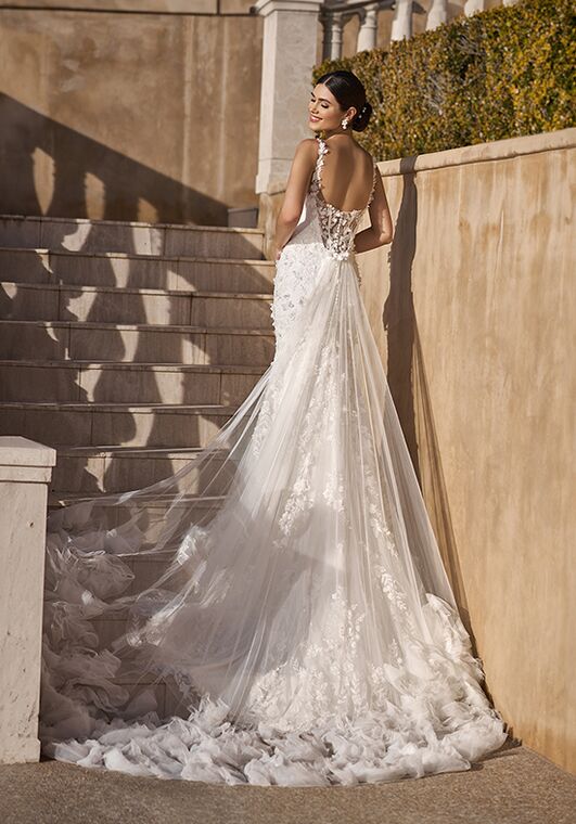 Val Stefani Rue Mermaid and Trumpet Wedding Dress - 2