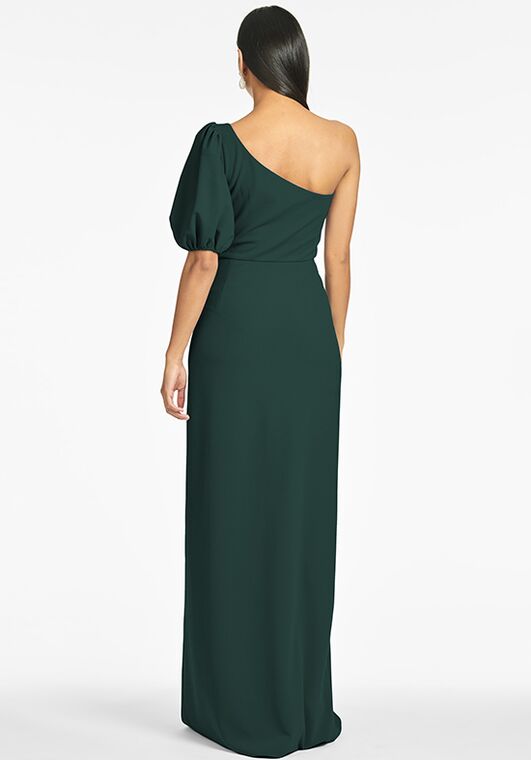 Sachin & Babi Nadia Gown - Emerald One Shoulder Bridesmaid Dress - 3