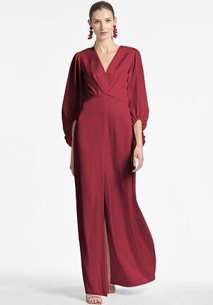 Sachin & Babi Jenny Gown - Bordeaux Red Mother Of The Bride Dress