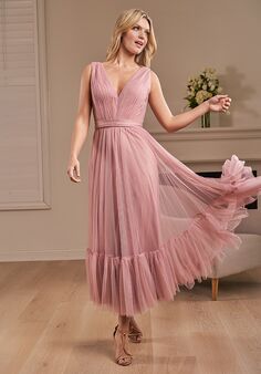 B2 Bridesmaids by Jasmine B243070 V-Neck Bridesmaid Dress