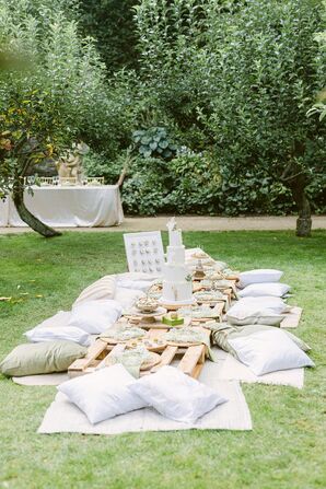 Picnic-Inspired Lounge Area With Throw Pillows
