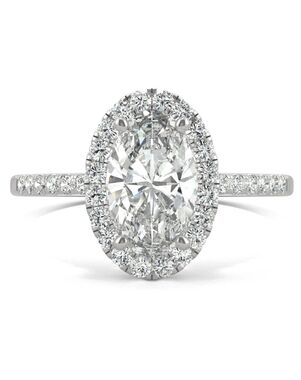 Forever One Moissanite Elegant Oval Cut Engagement Ring