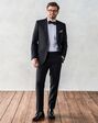 The Black Tux Grosgrain Bound Tuxedo Black Tuxedo - thumbnail - 1