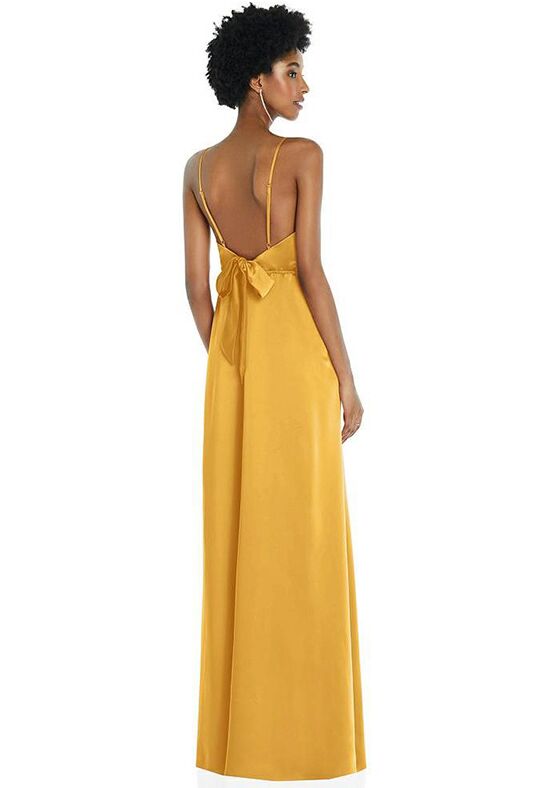 Dessy Group High-Neck Low Tie-Back Maxi Dress with Adjustable Straps - 8218 Bridesmaid Dress - 1