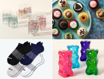 Collage of four gift ideas for boyfriend's brother