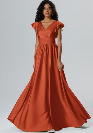 AW Bridal AW WILLOW DRESS V-Neck and Plunge Bridesmaid Dress