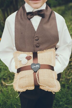 Burlap Ring Bearer Pillow