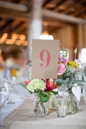 Mason Jar Table Numbers