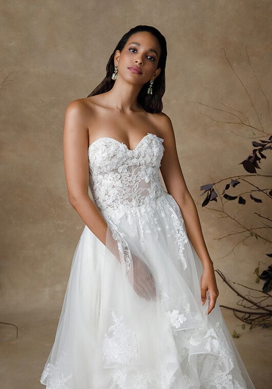 Justin Alexander Gillian Ball Gown Wedding Dress - 4