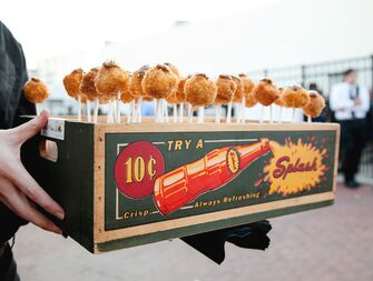 Fried mac & cheese lollipops