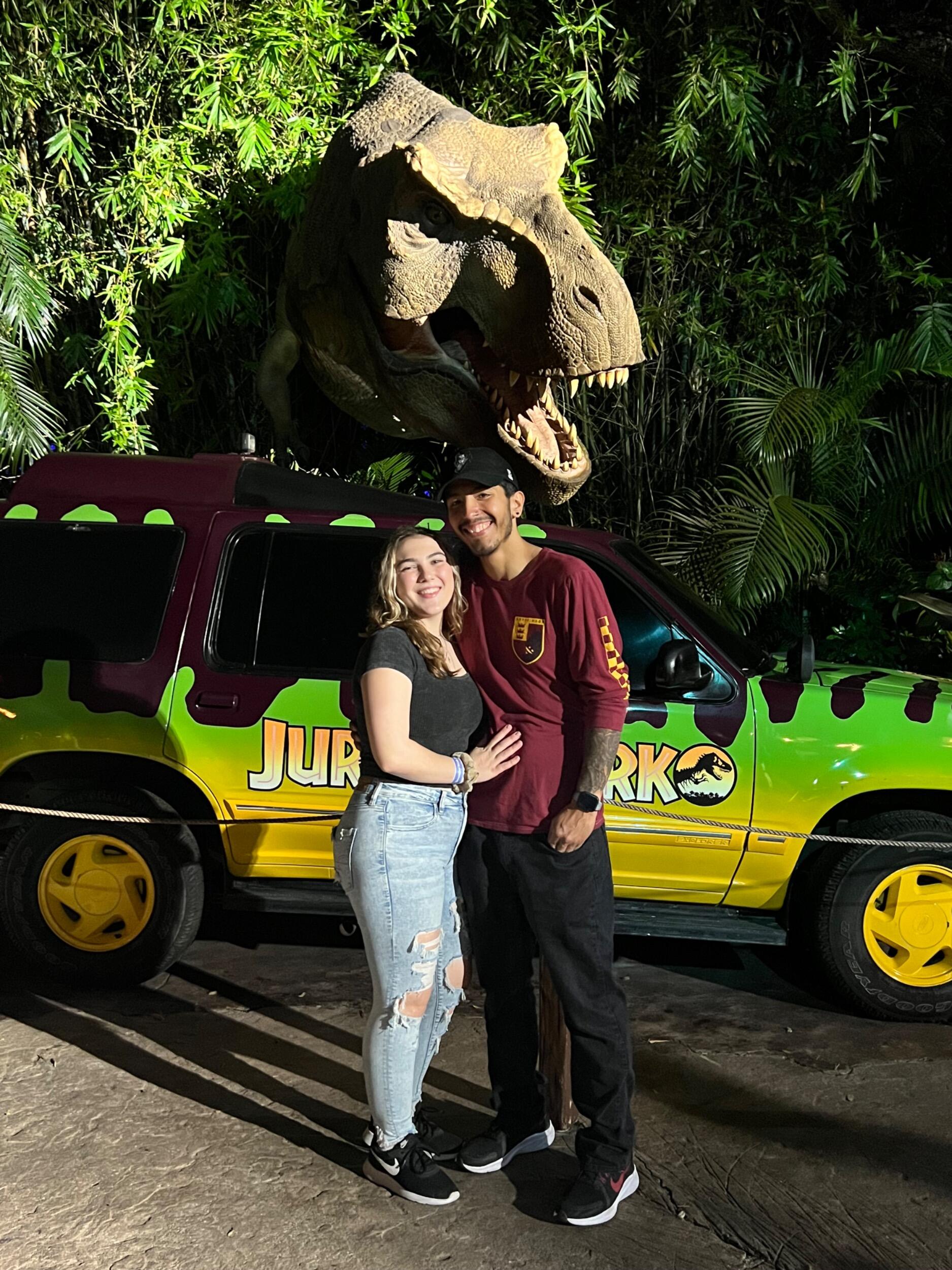Jurassic Park in Universal Studios Orlando! We went to the Orlando Informer event, the whole park was closed to the public, food was free, and lines were short for the rides! Definitely an experience we’d like to have again.