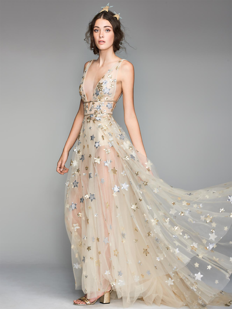 20 Starry Wedding Dresses for an Out-of-This-World Look